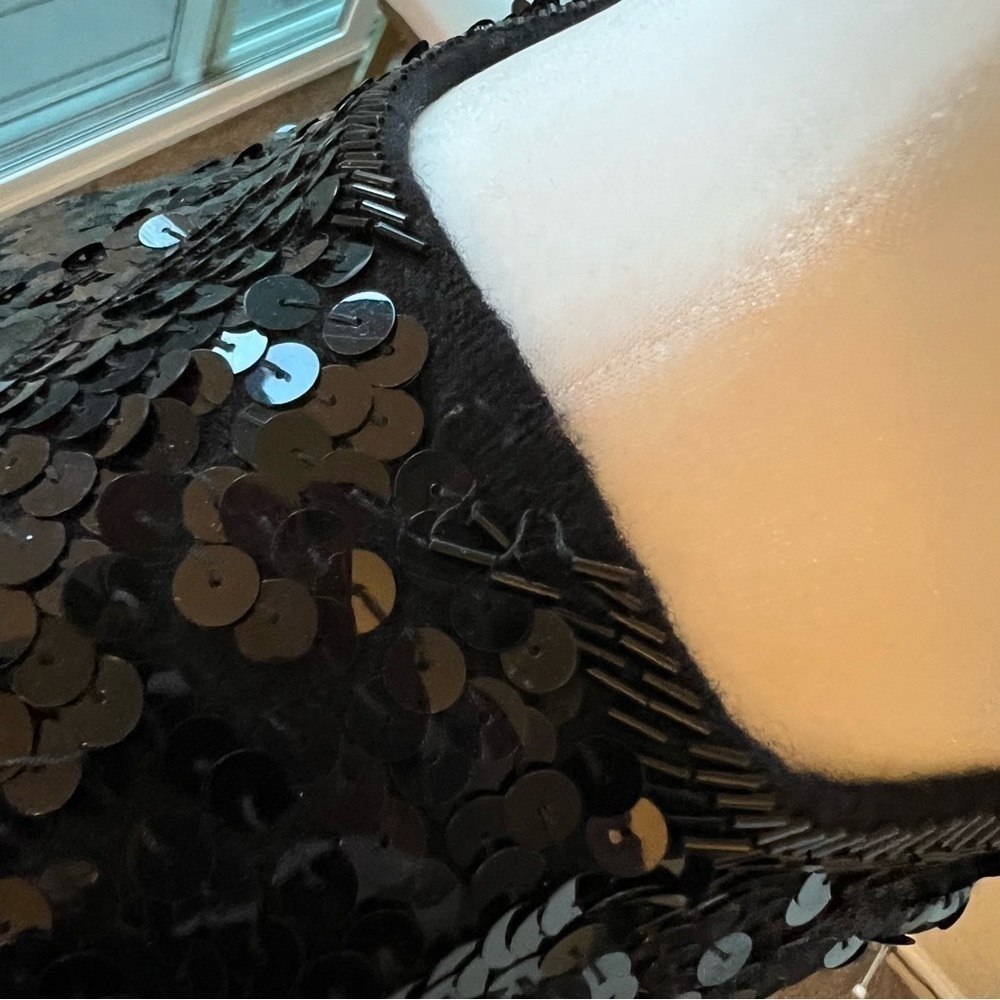 Henri Bendel x Michael Simon Vintage Sequin Beaded Mini Dress - Picture 6 of 10